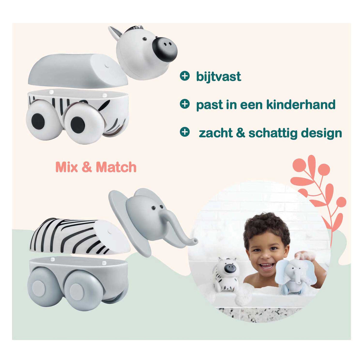 Clics magimals wheely safari box - 6 pcs.