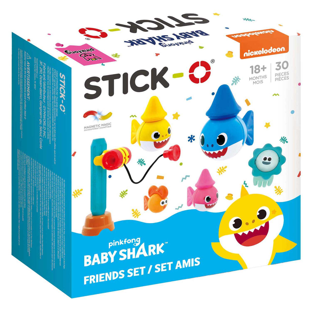 Stick-o - baby shark friends building set - 30 pieces.