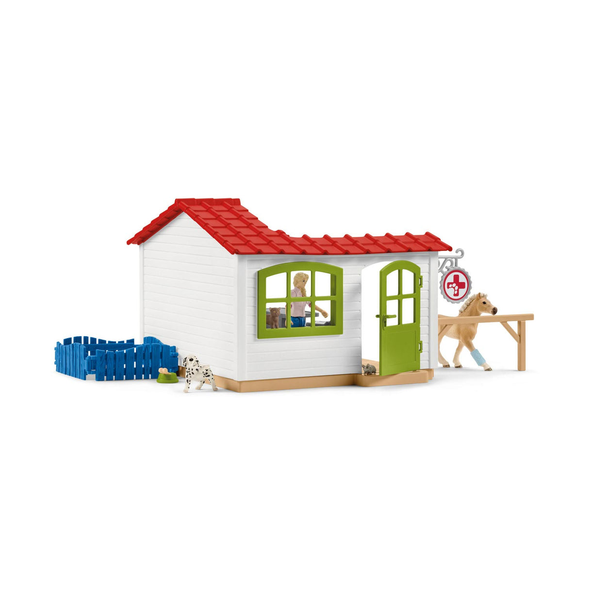 Schleich Farm World Veterinærpraksis med dyr 42502