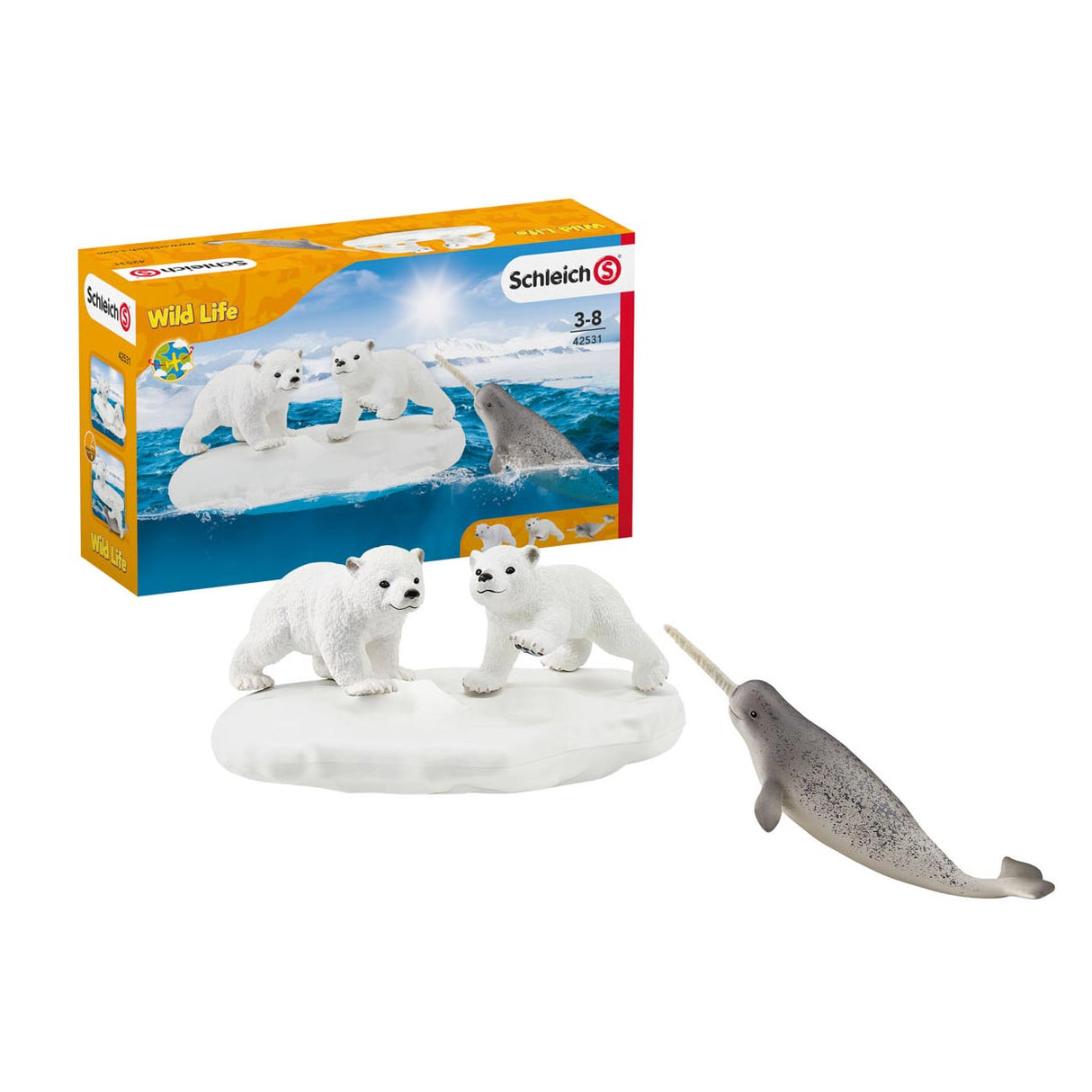 Schleich Wild Life Polar Bear Slide Party