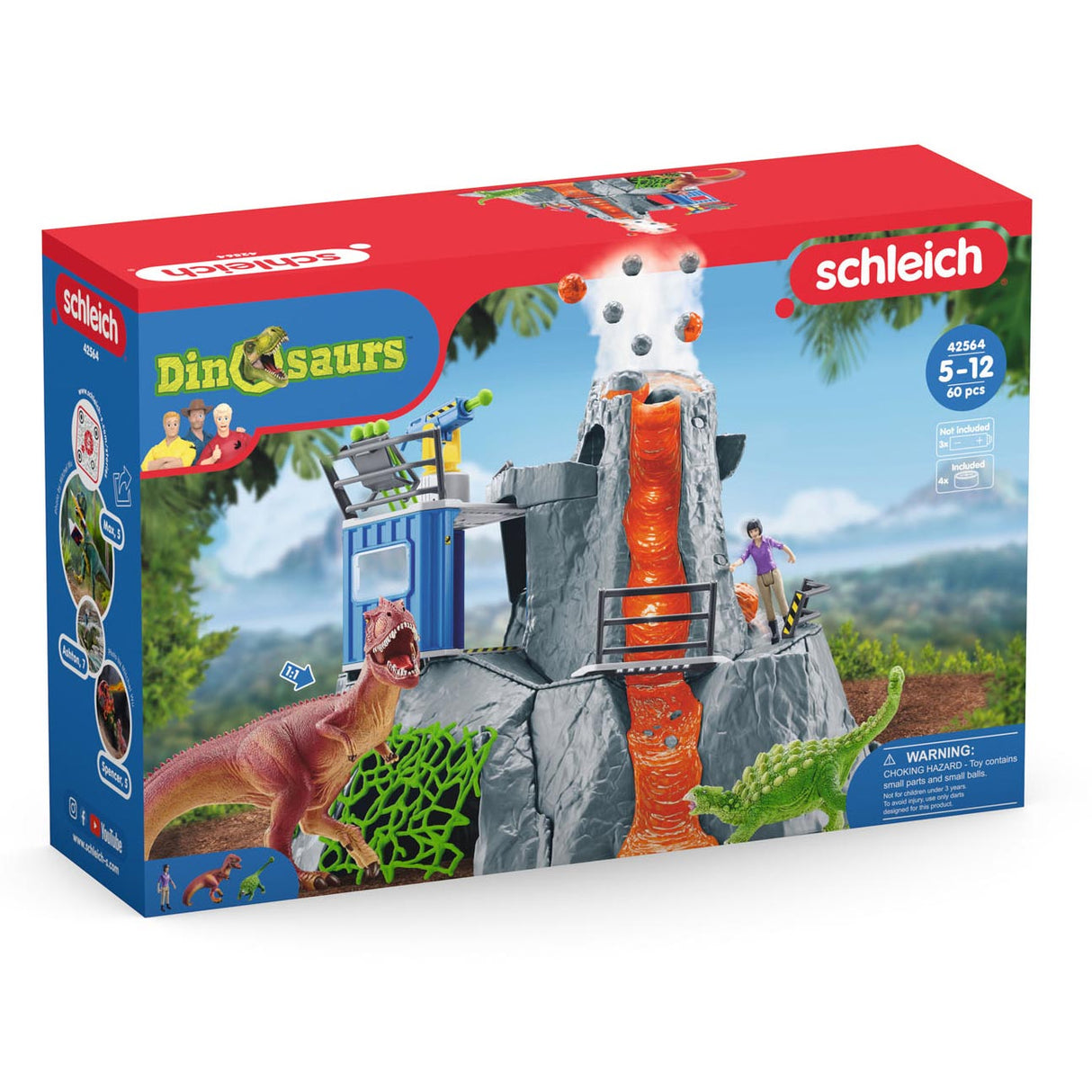 Schleich dinosaurier stora vulkanexpedition 42564