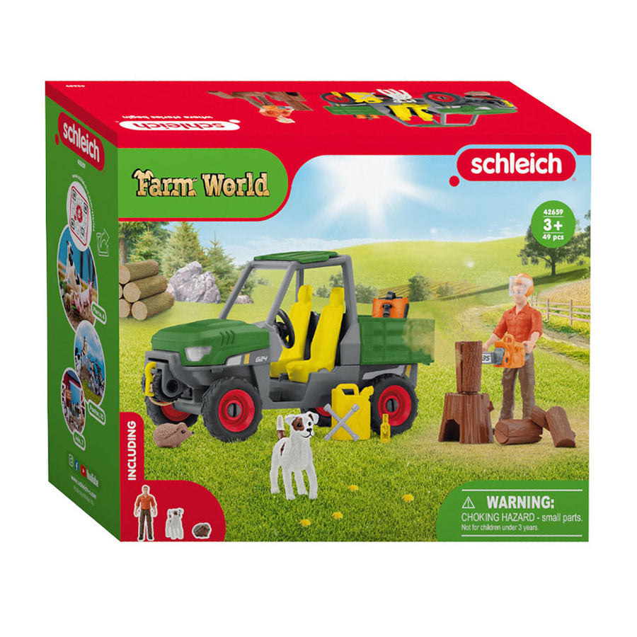 Schleich FARM WORLD Houtzager met Voertuig 42659