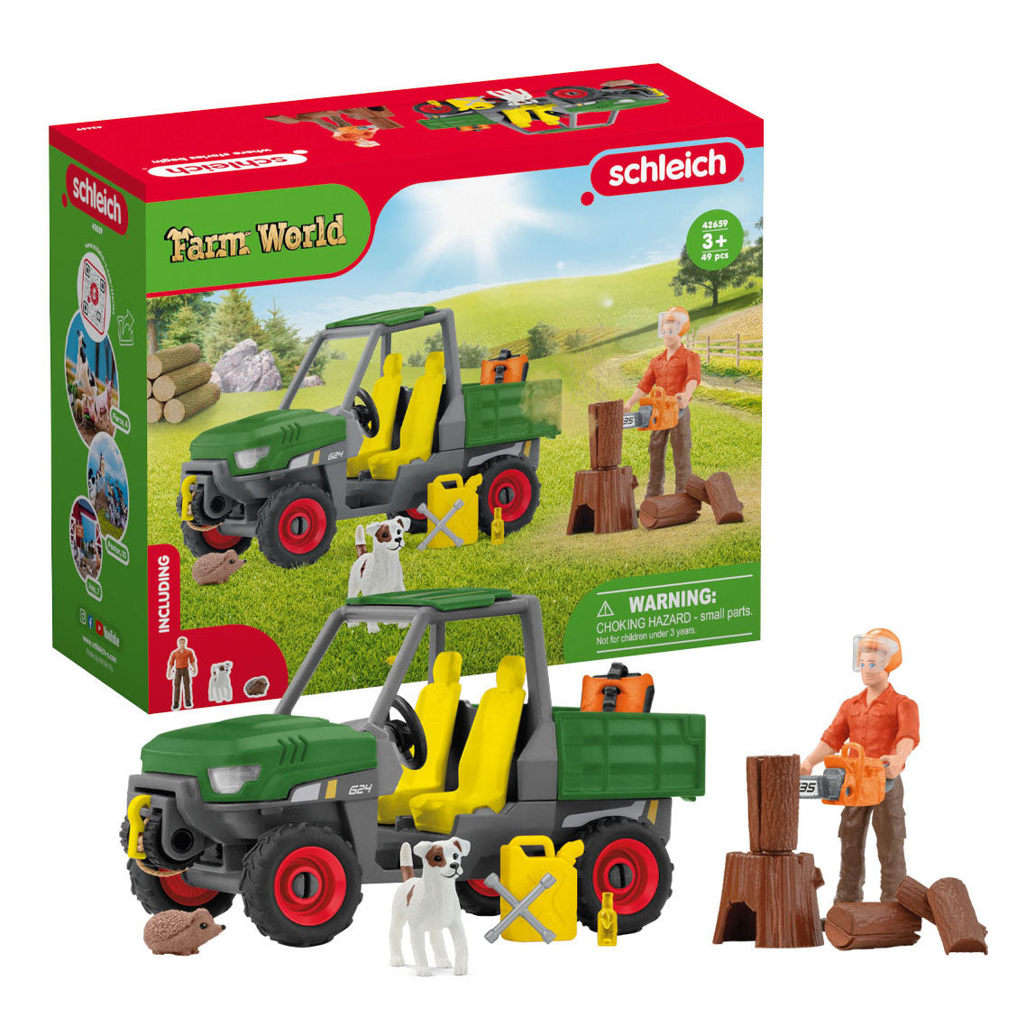 Schwartich Farm Welt Houtzager mat Gefier 42659