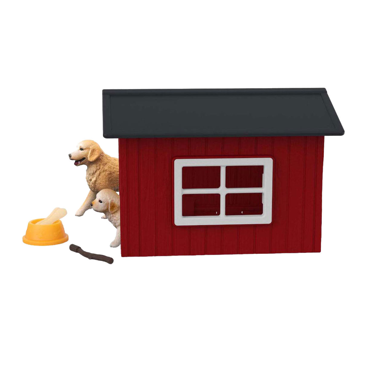 Niche pour chien du monde agricole Schleich avec golden retrievers 42722