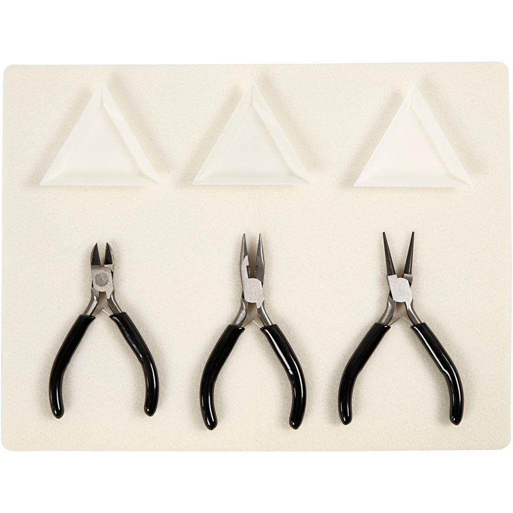 Creativ company jewelry tool set, l: 10+11+12 cm, 1 set