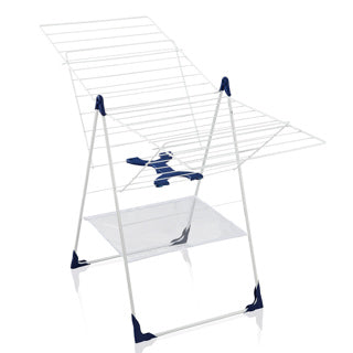 Leifheit 81409 classic 250 flex drying rack white blue