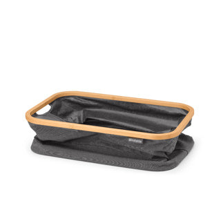 Brabantia folding laundry basket, 40l - pepper black