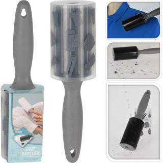 Kledingroller afwasbaar grijs | 6 stuks