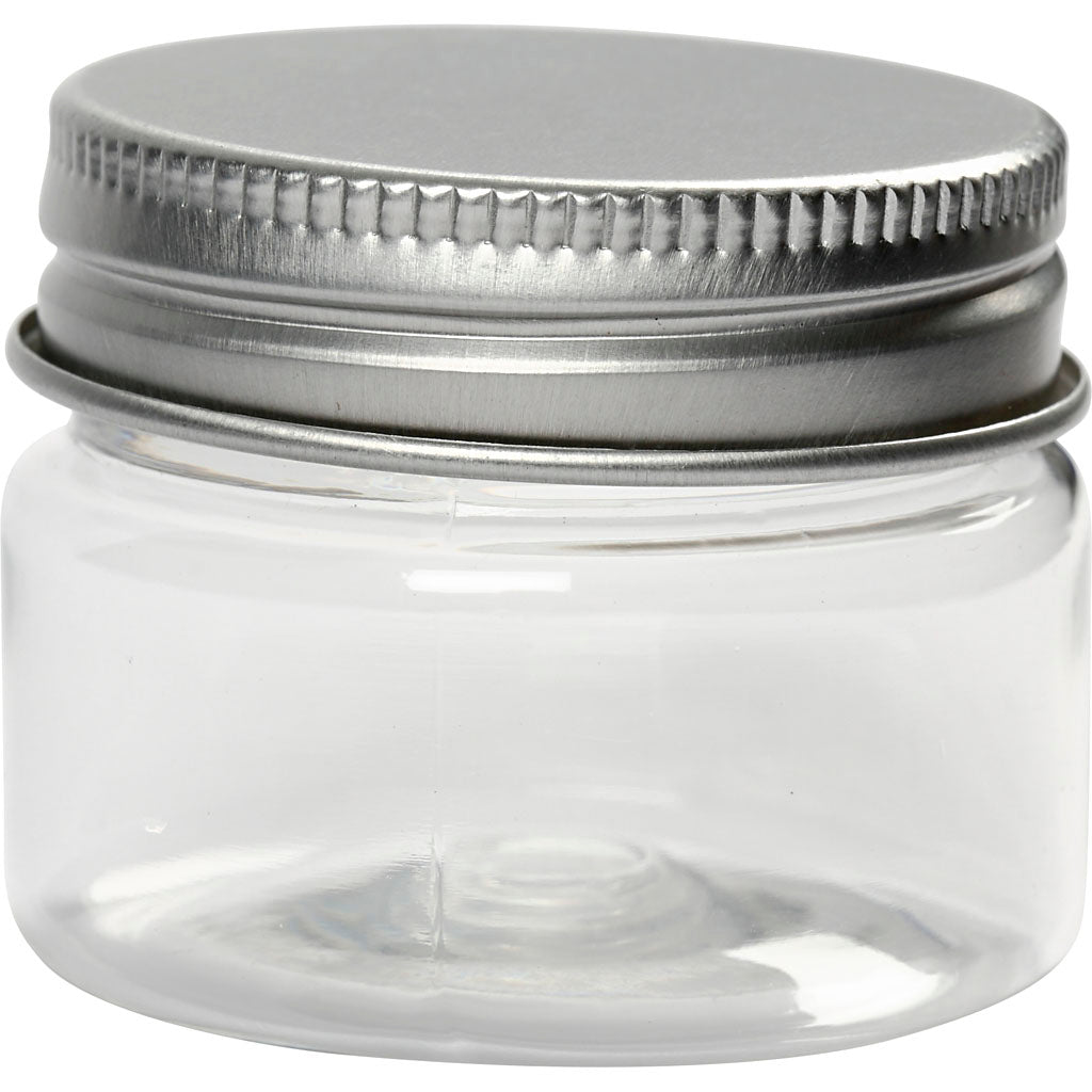 Creative company jar with screw cap, height 35 mm, depth 40 mm, 35 ml, 10 pieces in a box