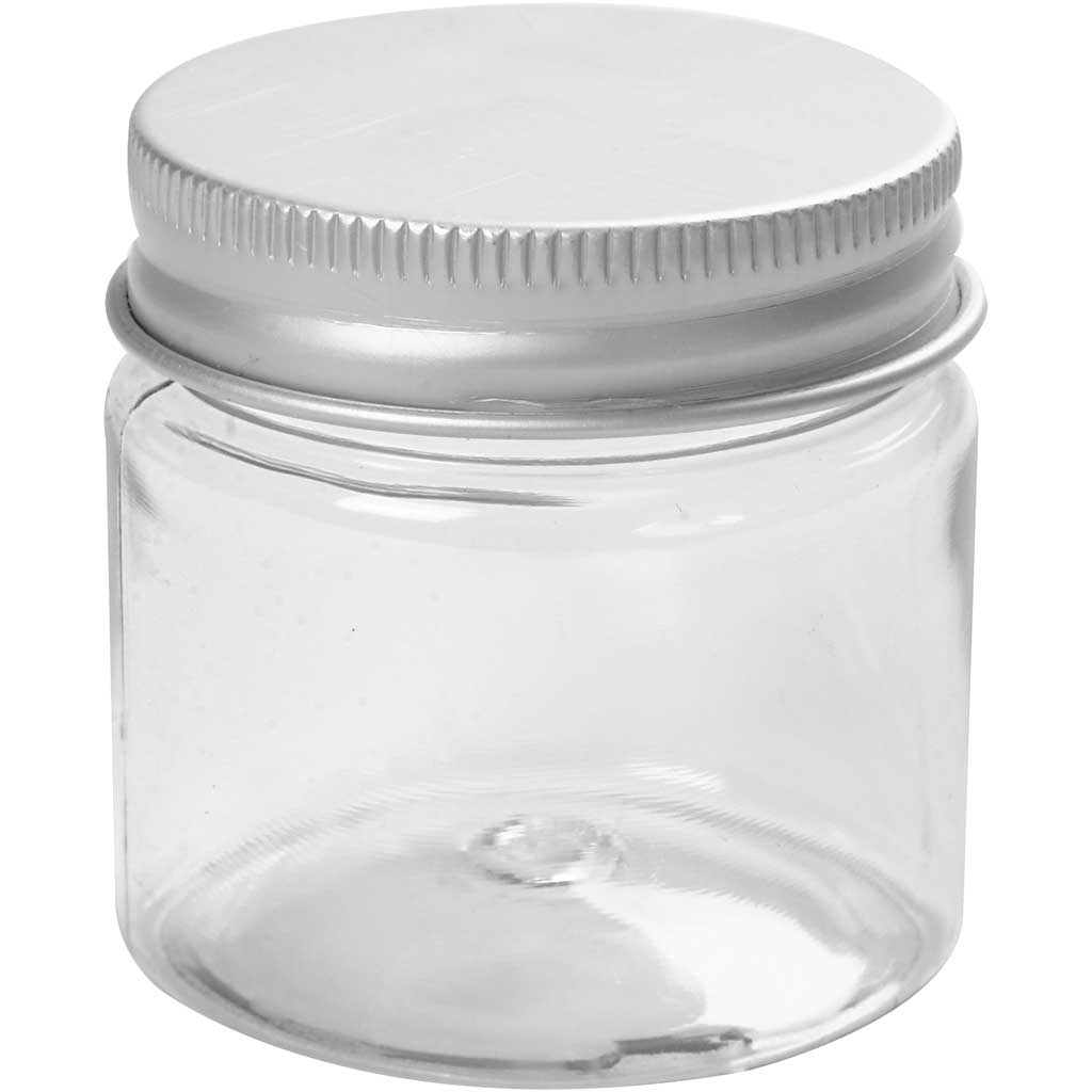 Creative company jar with screw cap, height 45 mm, depth 44 mm, 50 ml, 10 pieces in a box