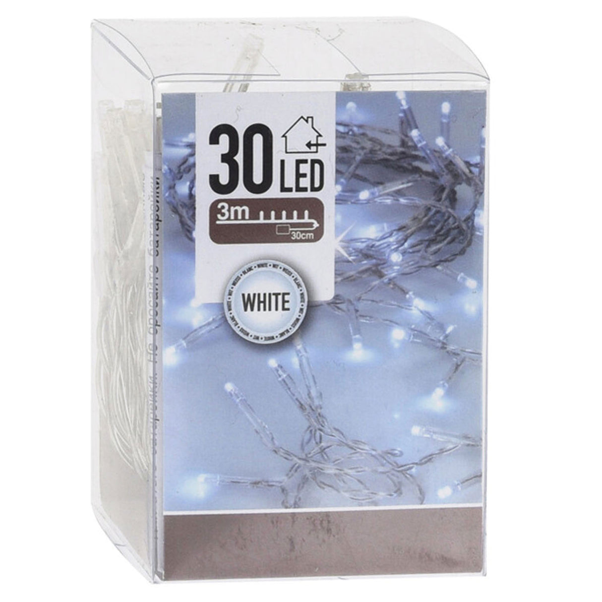 Iluminación LED blanca, 30 luces