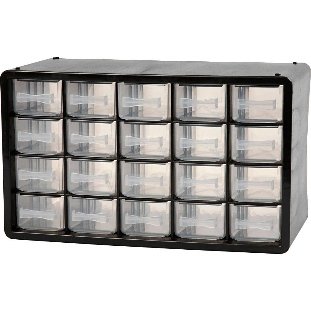 Raaco storage system, size pc 20, dimensions 18.4x30.5x14.9 cm, hole size 55x37 mm, 1 set