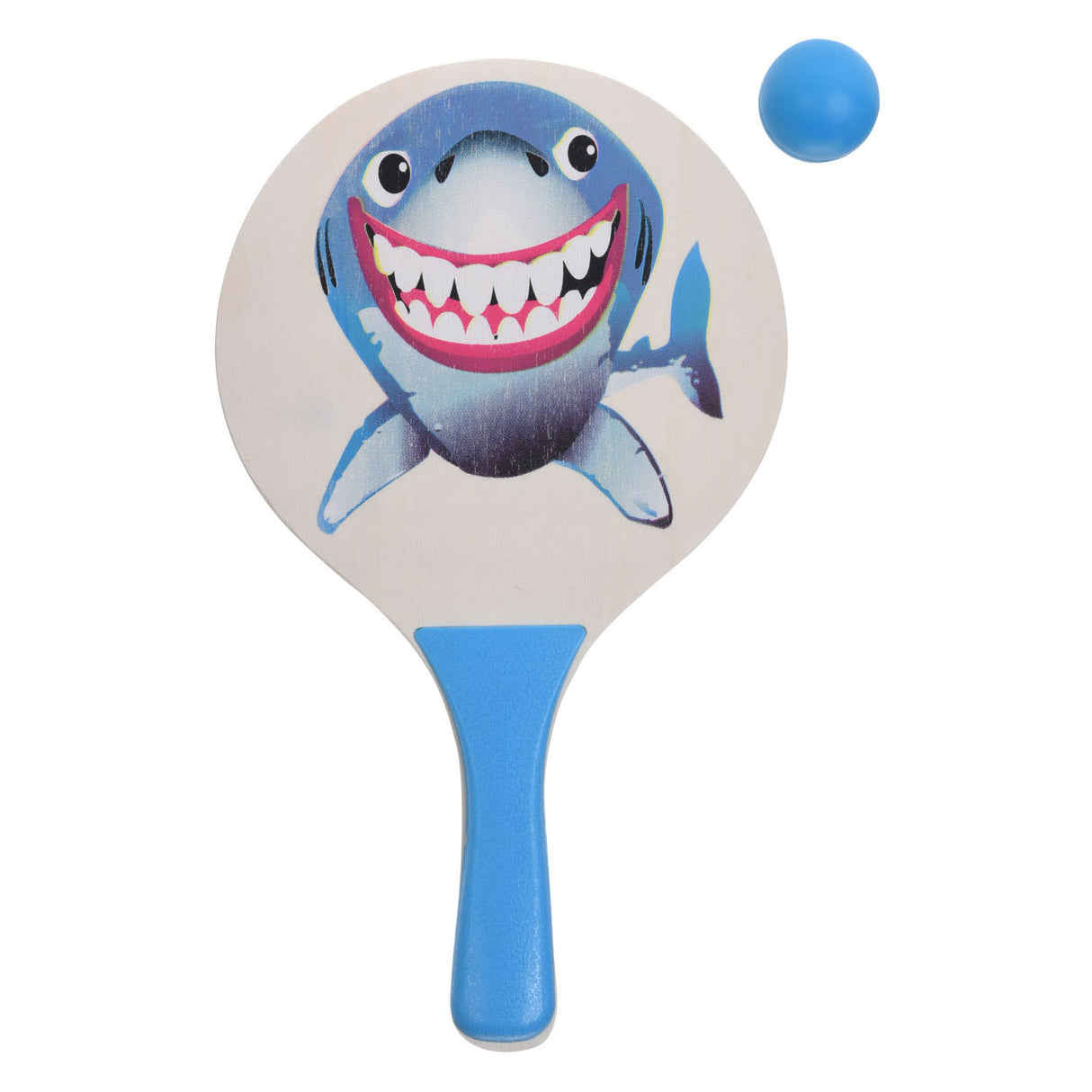 Beachball set marine animals, made of wood