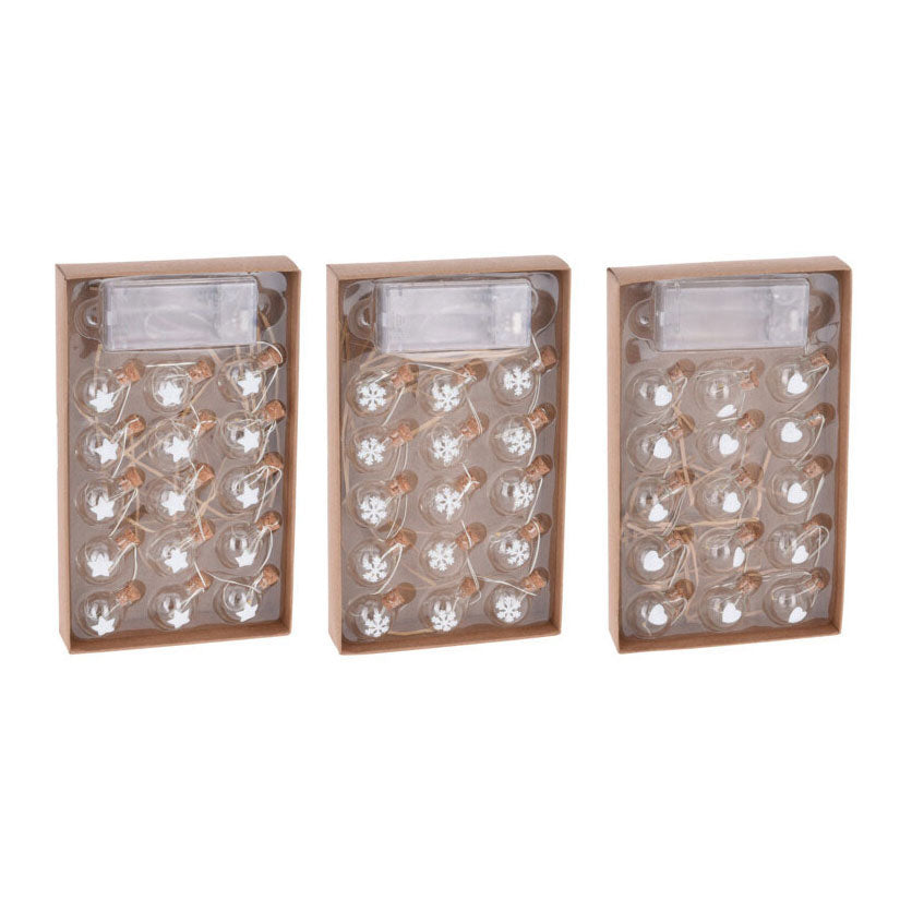 Girland z 15 piłkami świątecznymi LED LED WYMAGA