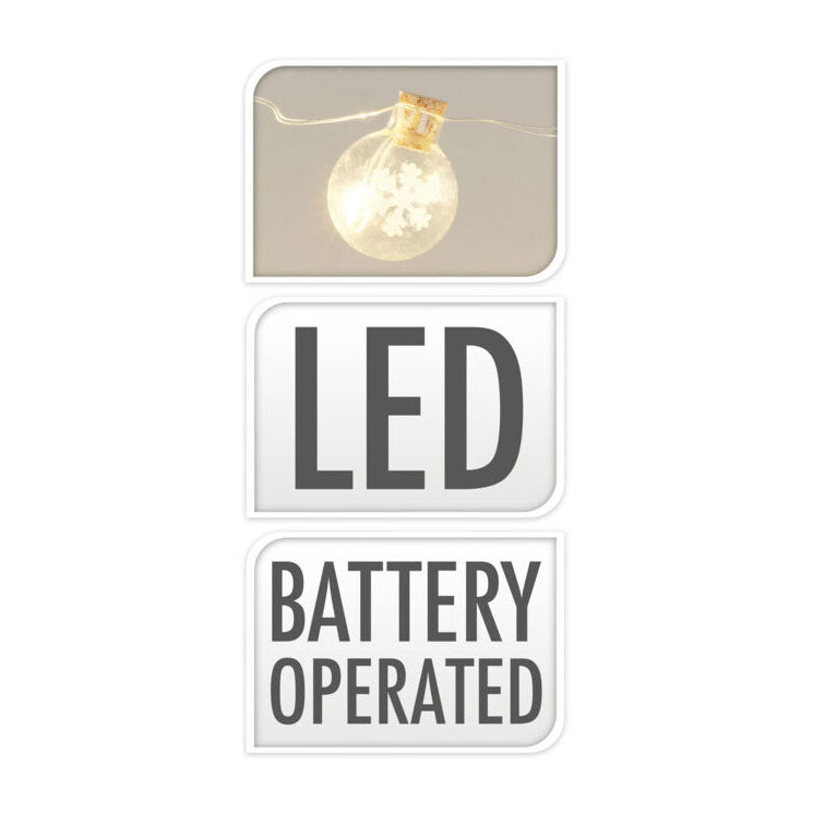 Girland z 15 piłkami świątecznymi LED LED WYMAGA