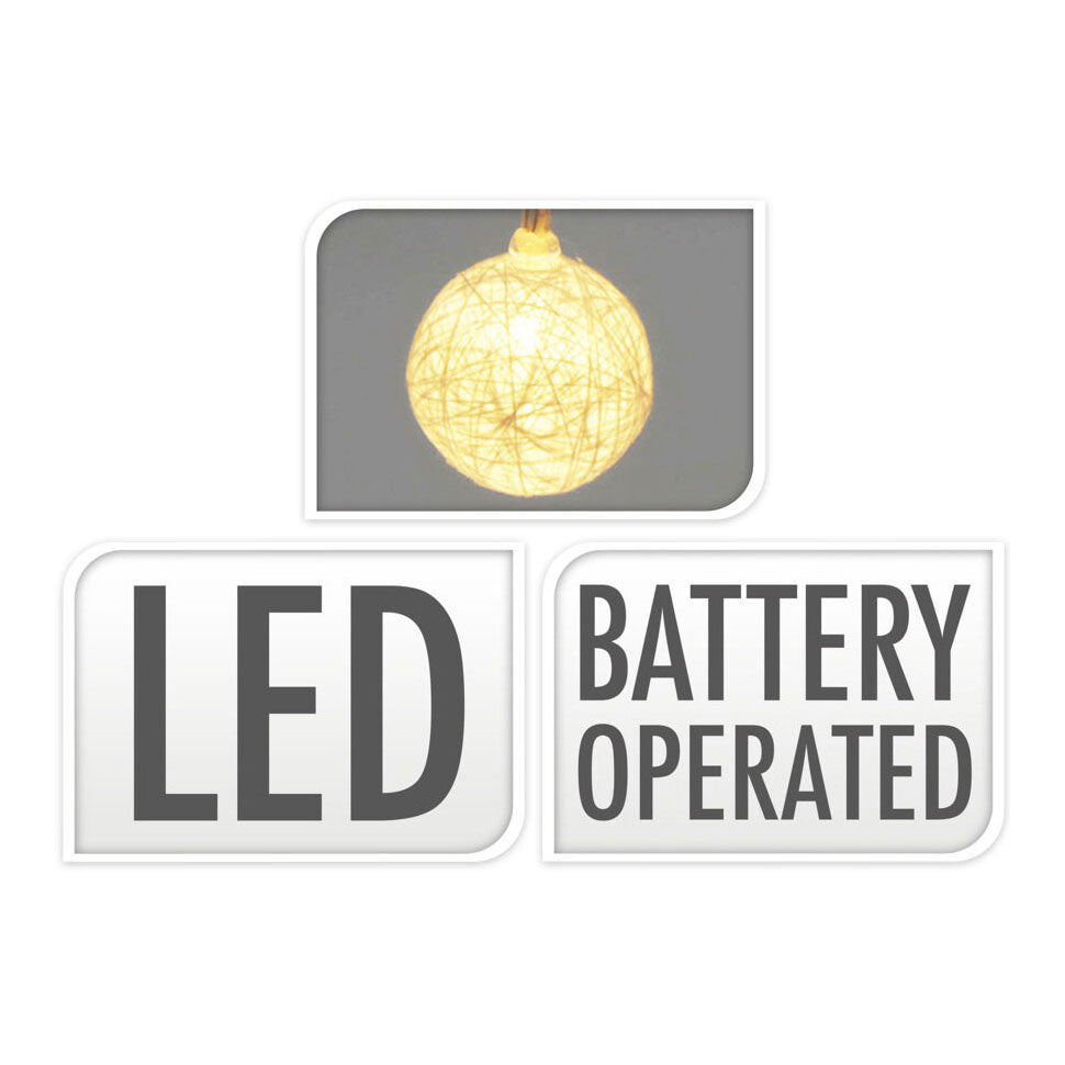 Cordon léger avec des boules de raffina, 150 cm