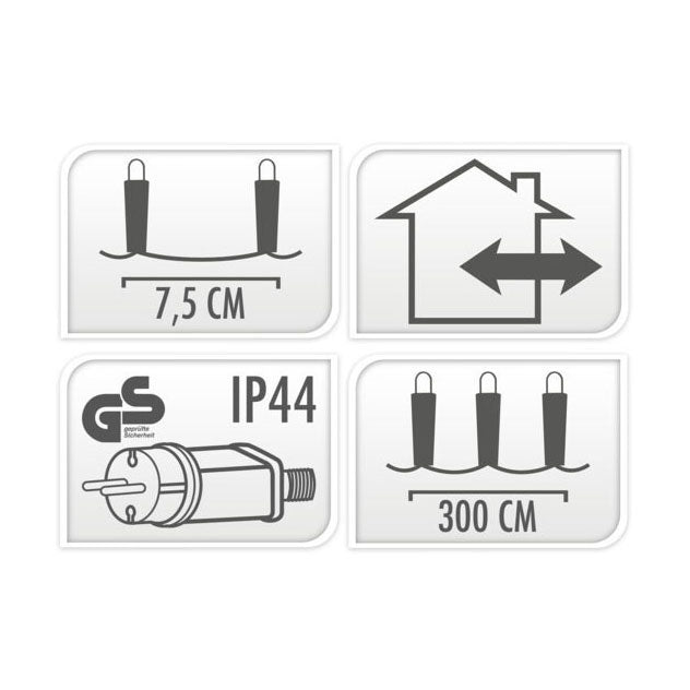Éclairage LED extérieur 40 LED - blanc chaud, 300 cm