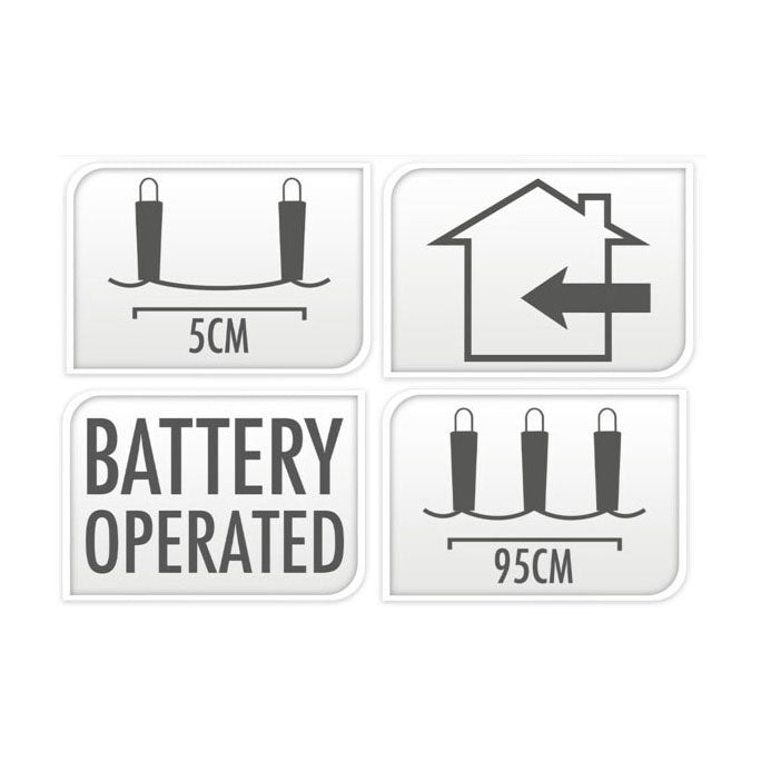 Silver Brao 40led Warm White, 195 cm