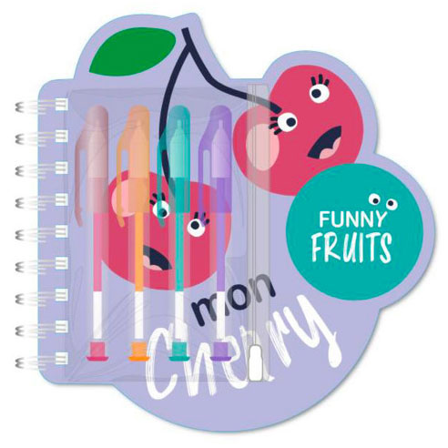 Cuaderno con 4 bolígrafos