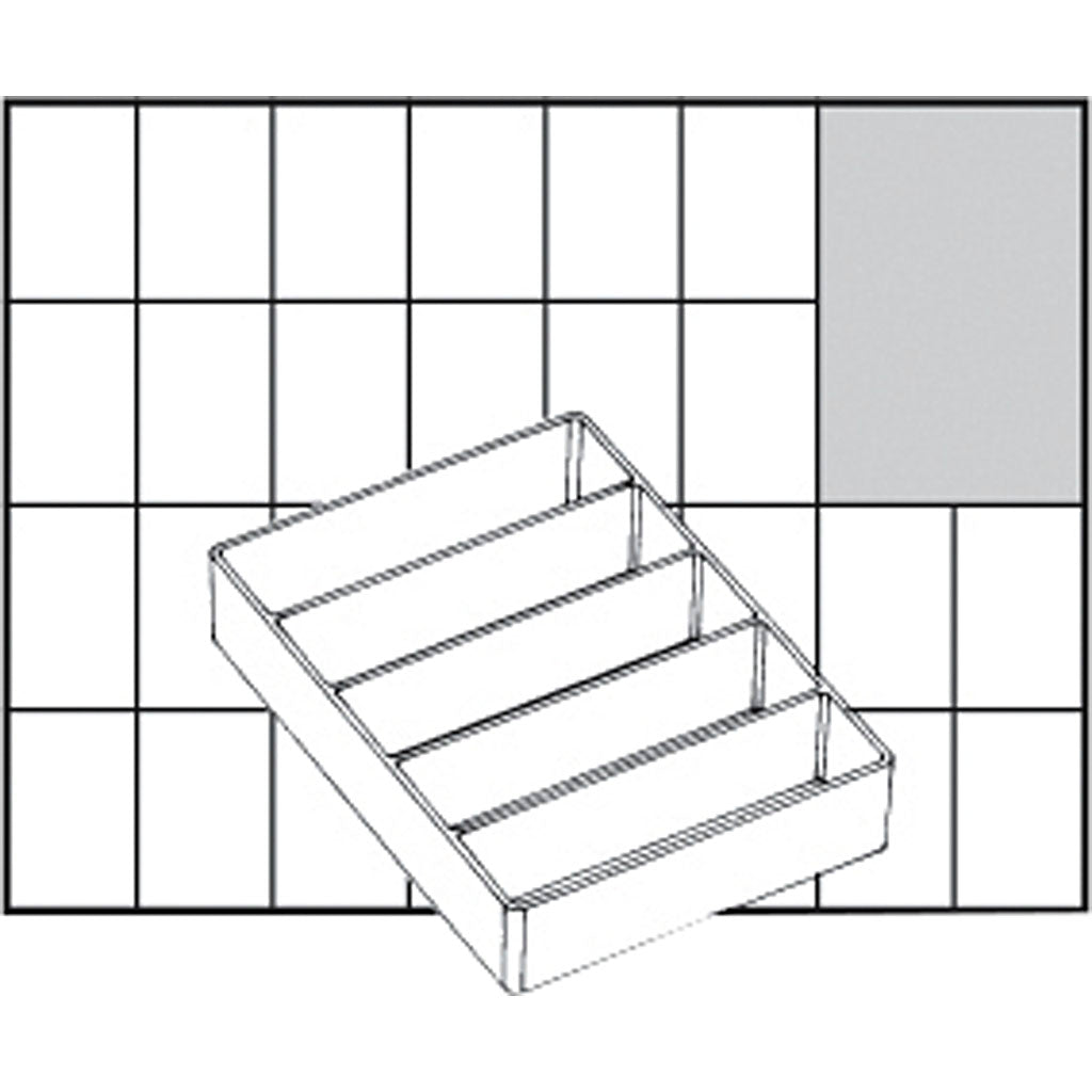 Raaco insert box, size A75 low, height 24 mm, dimensions 109 x 79 mm, 1 piece