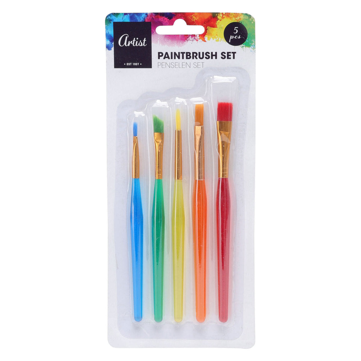 Sada plochých štetcov, 5 ks.