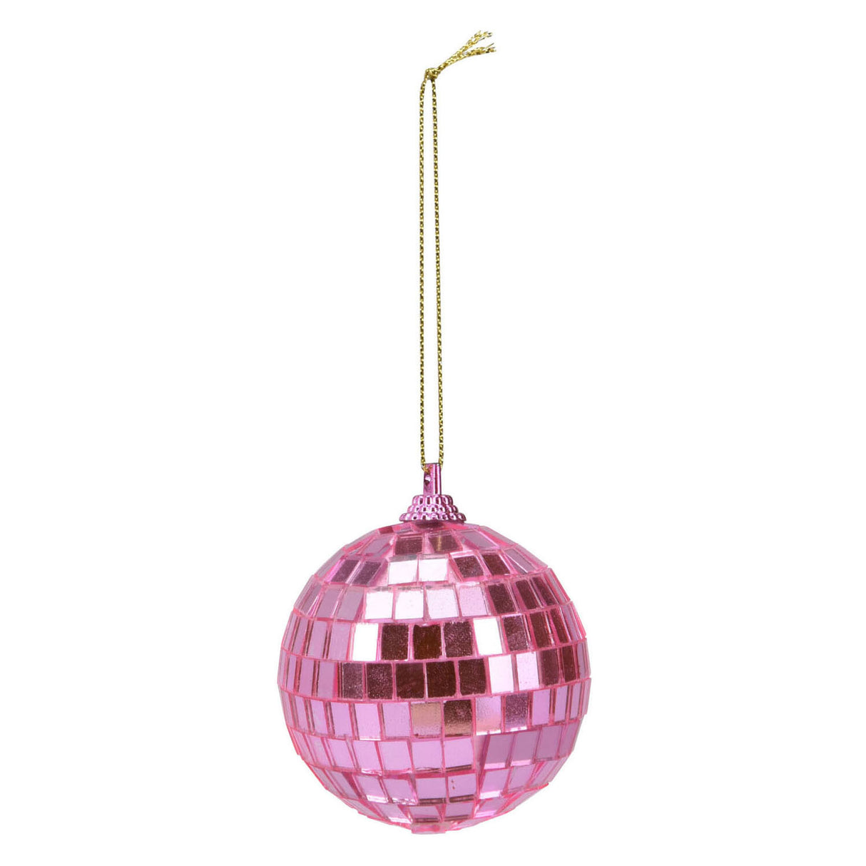 Mirror disco ball pink, 6cm