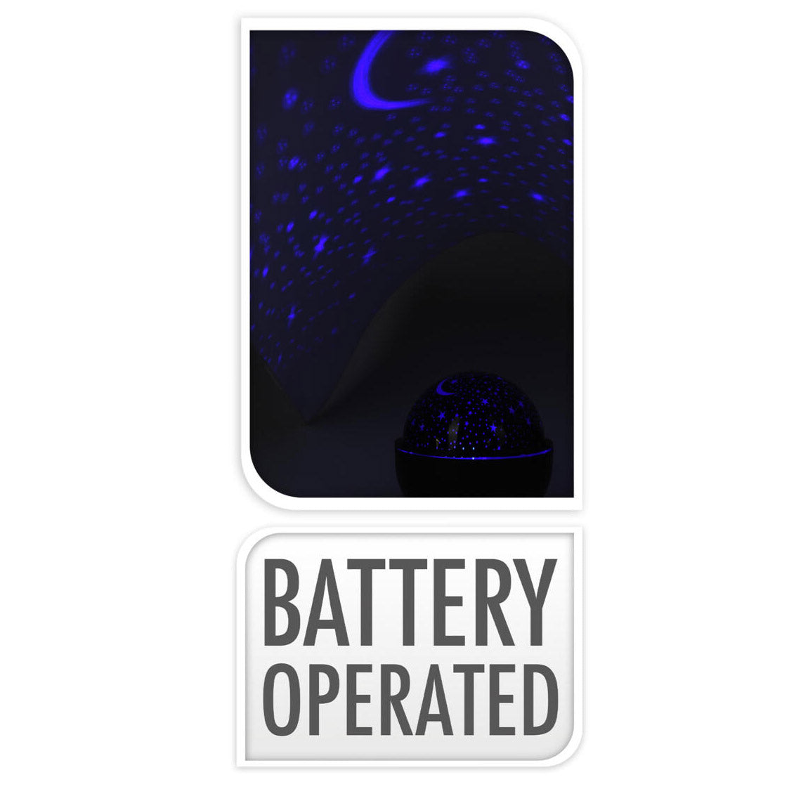 Projektionsstjärna lampa, 16x16x12,5cm