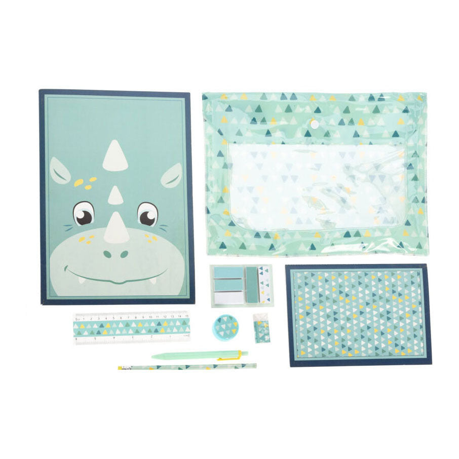 Stationery Set Dino i fall, 9 st.
