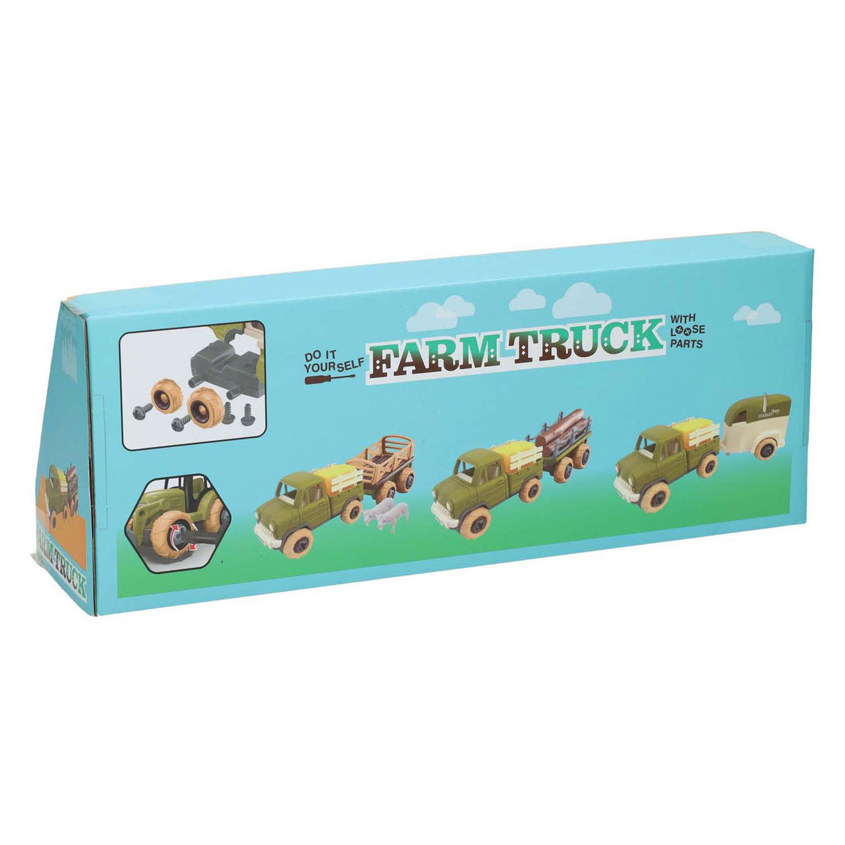 Tractor with brown trailer