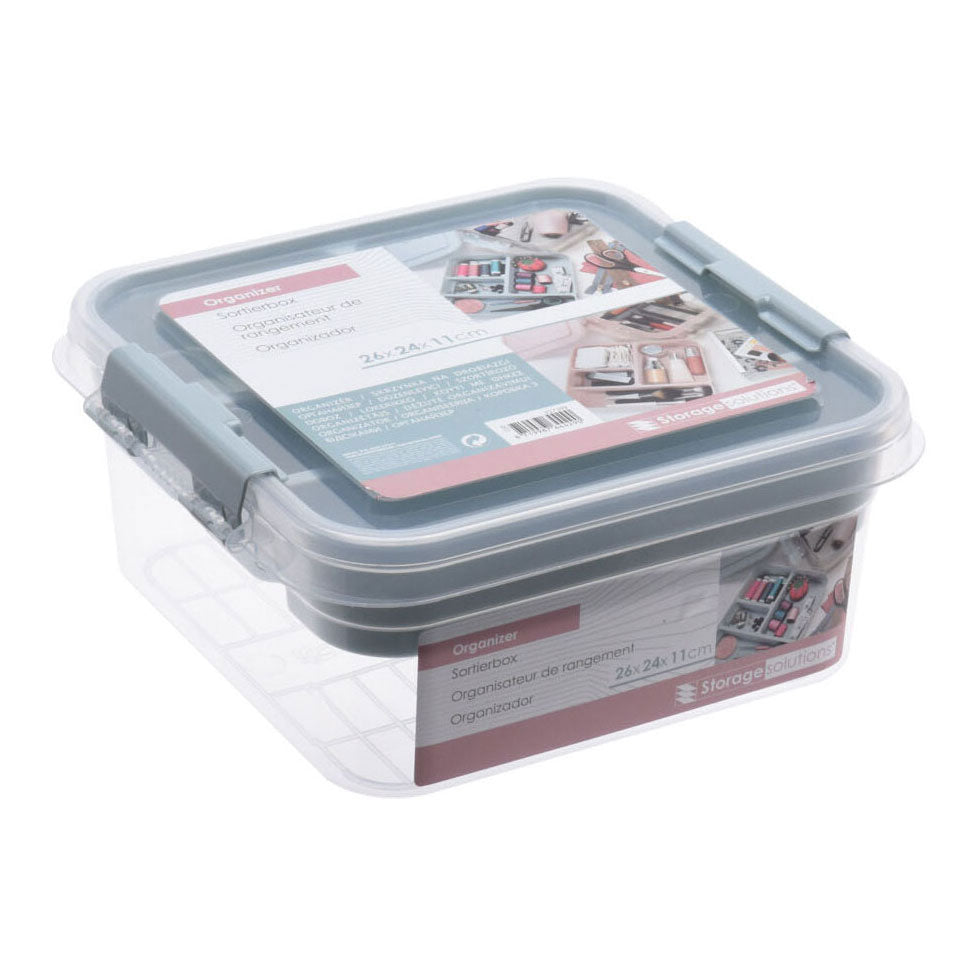Organizador de plástico, 26x24cm