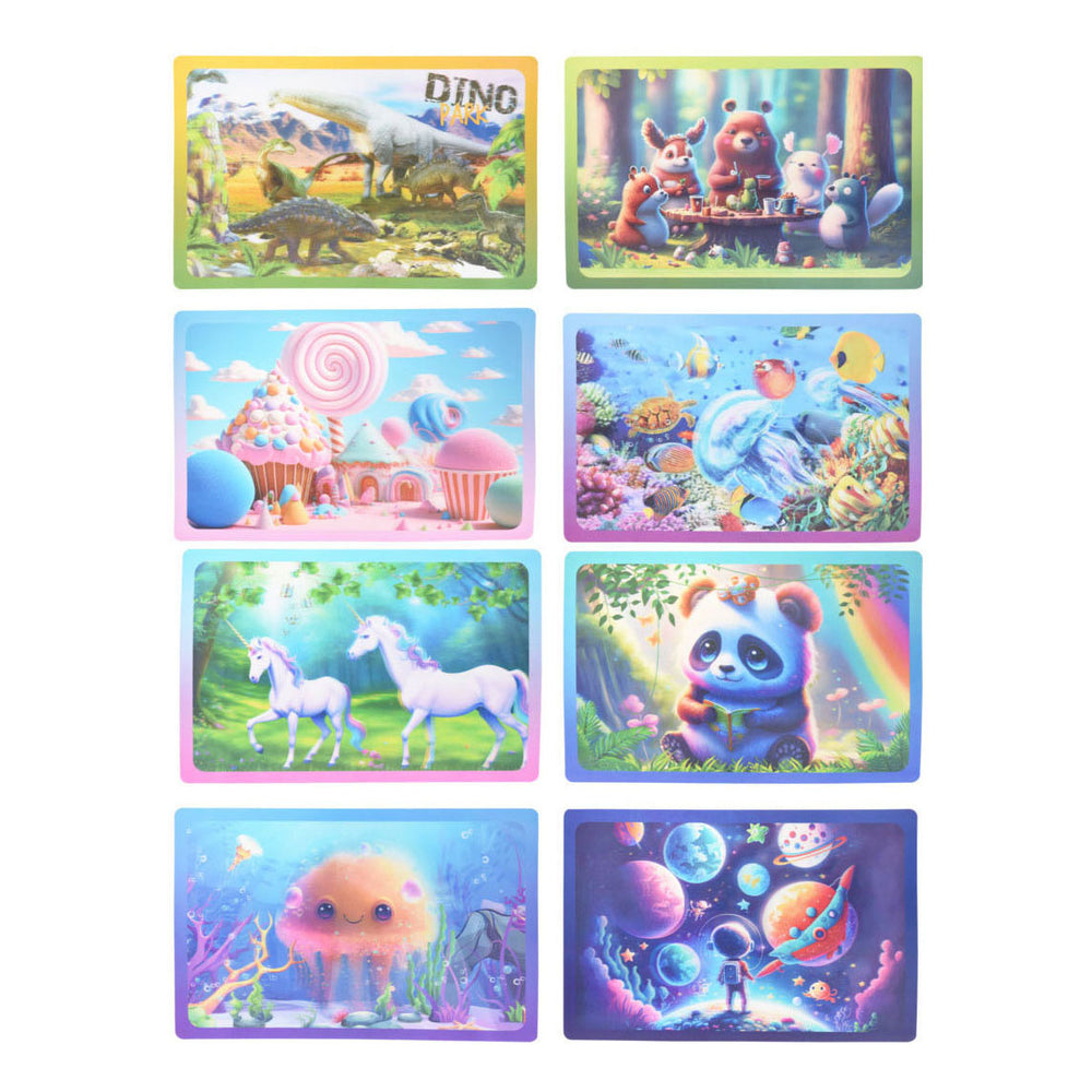 Holographic placemats, 16 pcs.