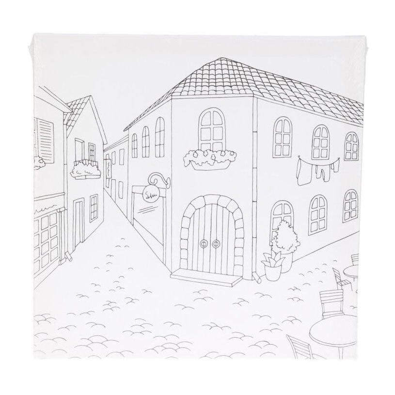 Schilderset met canvas, 12dlg.