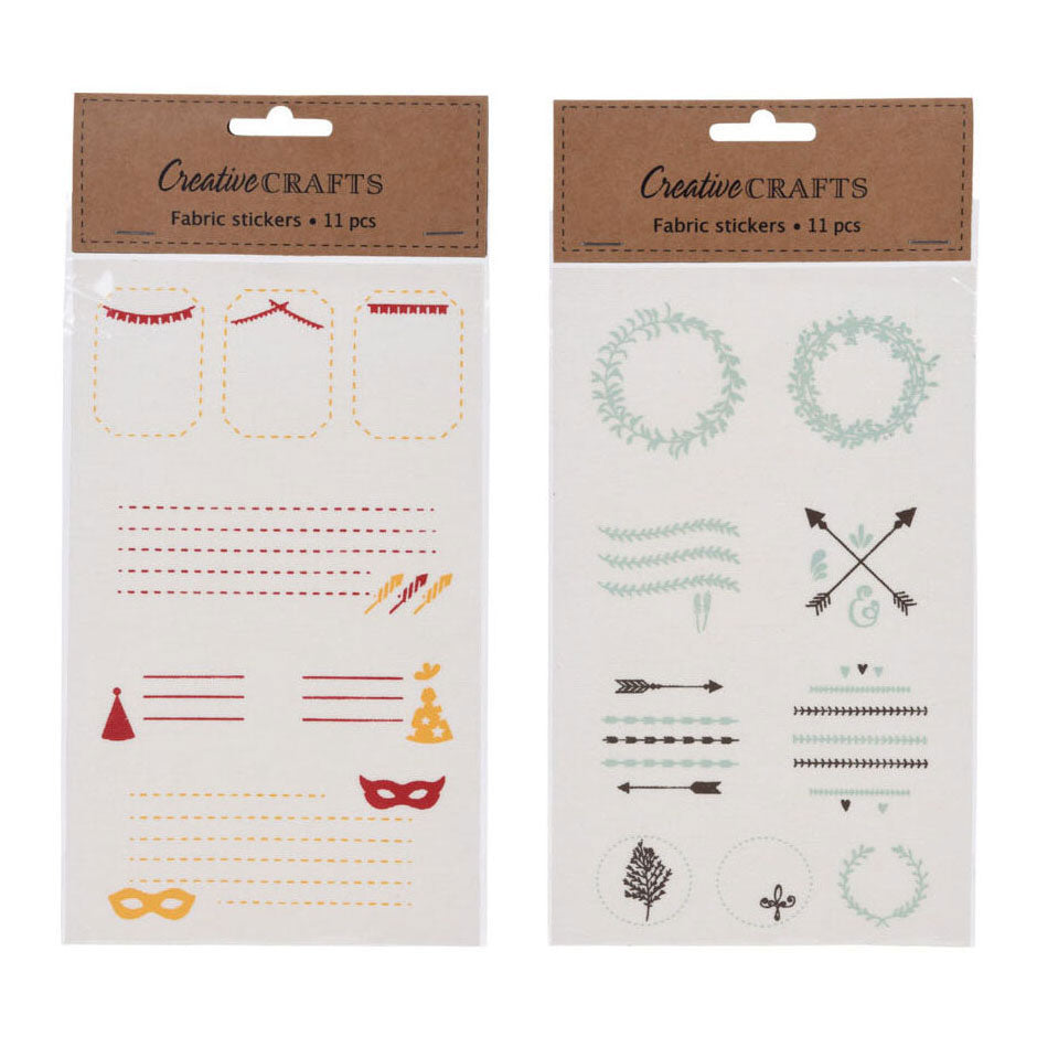 Textile stickers, 9 pcs.