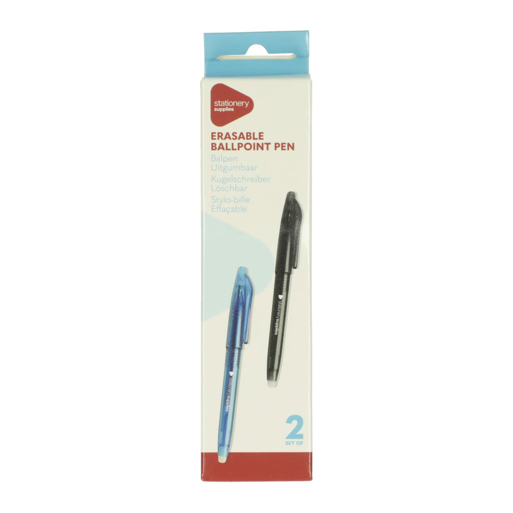 Erasable ballpoint pen, set of 2