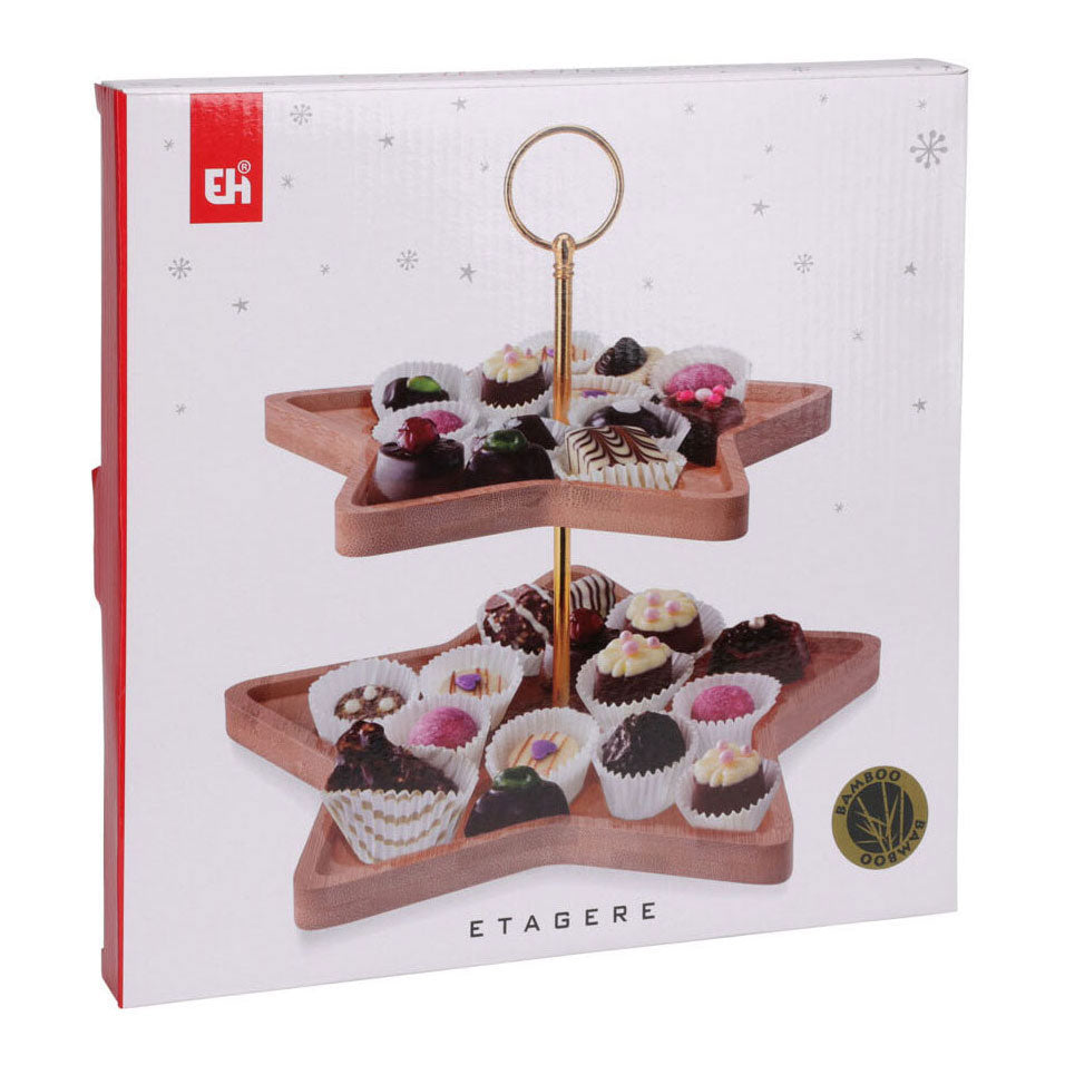 Etagere star bamboo 2-layer