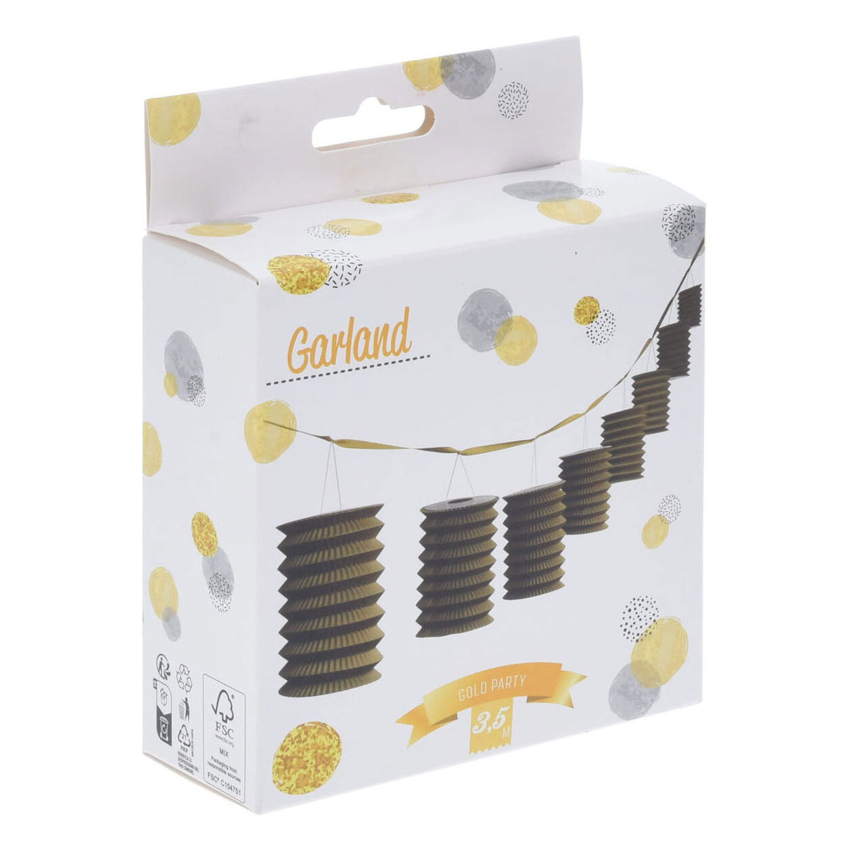 Guirlande de lanternes dorées, 3,5 mètres