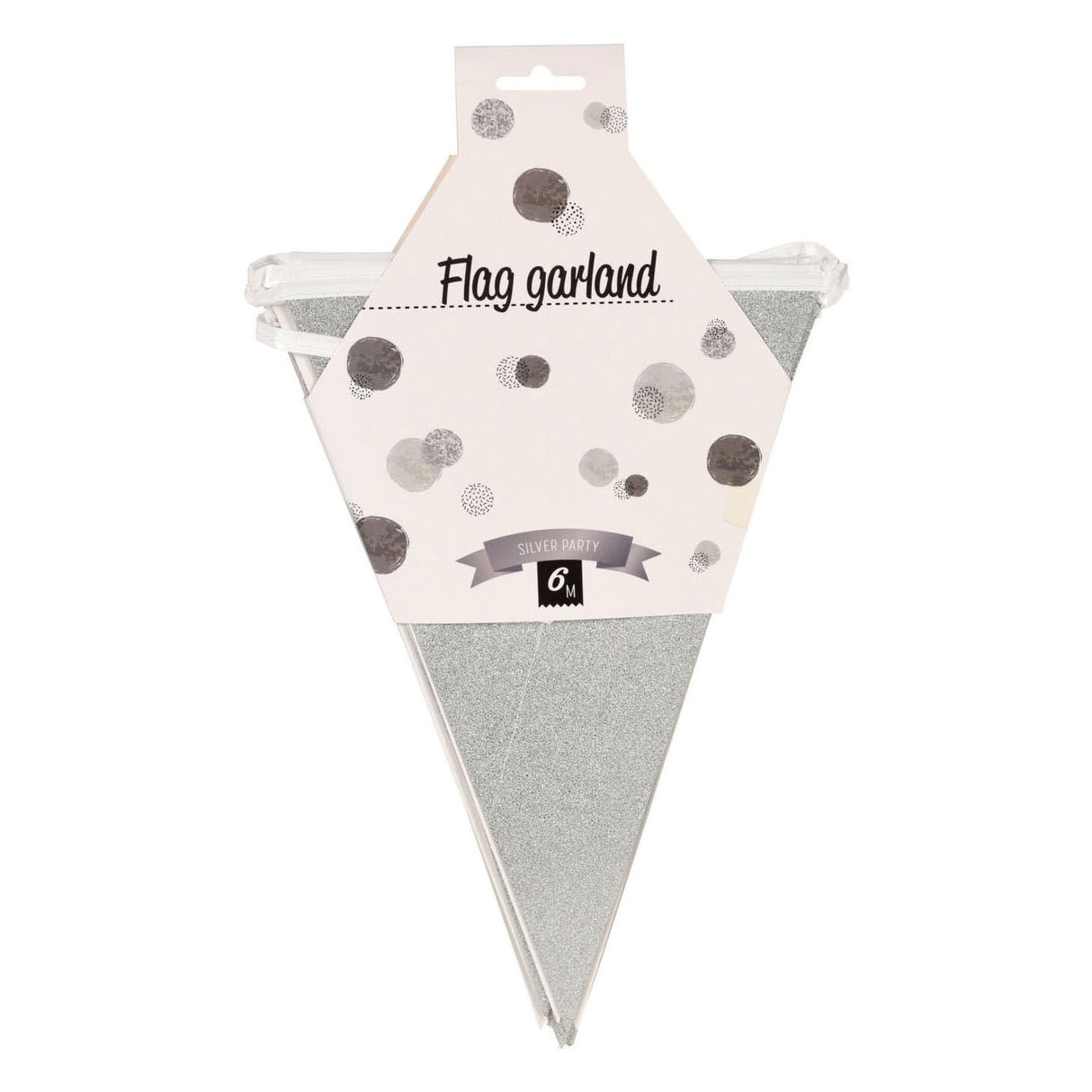 Vlaggenlijn zilver, 6m
