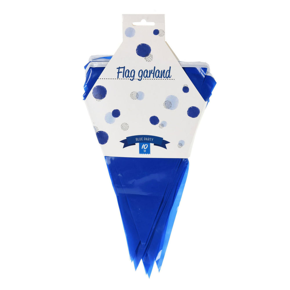 Bunting with 20 blue flags, 10m