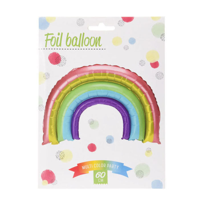 Folieballon regenboog, 60cm