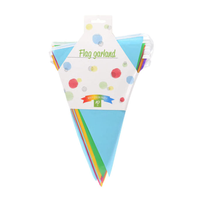 Flagglinje Multi farger med 20 flagg, 10m