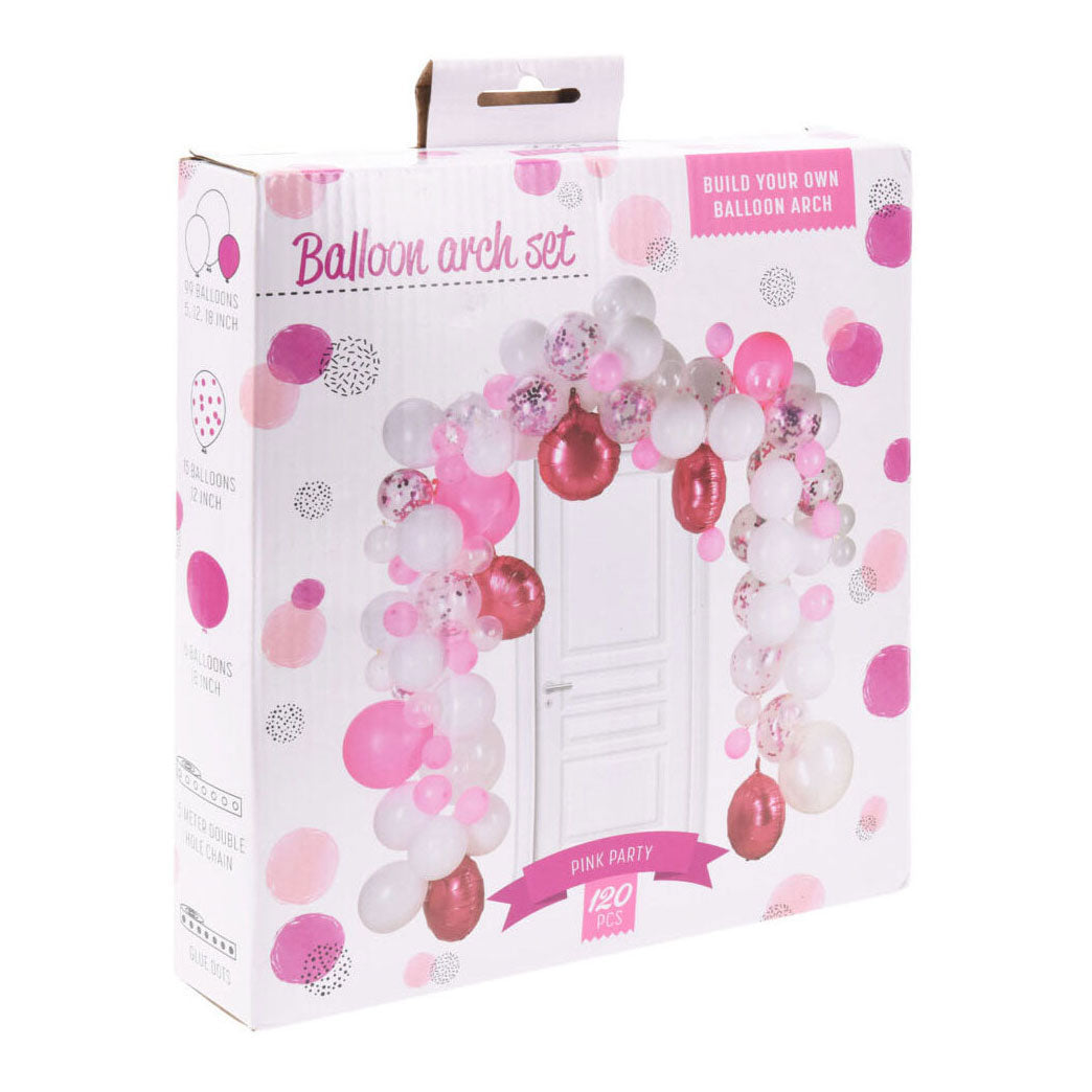 Construisez votre propre ensemble d'arches de ballons rose, 120 pcs.