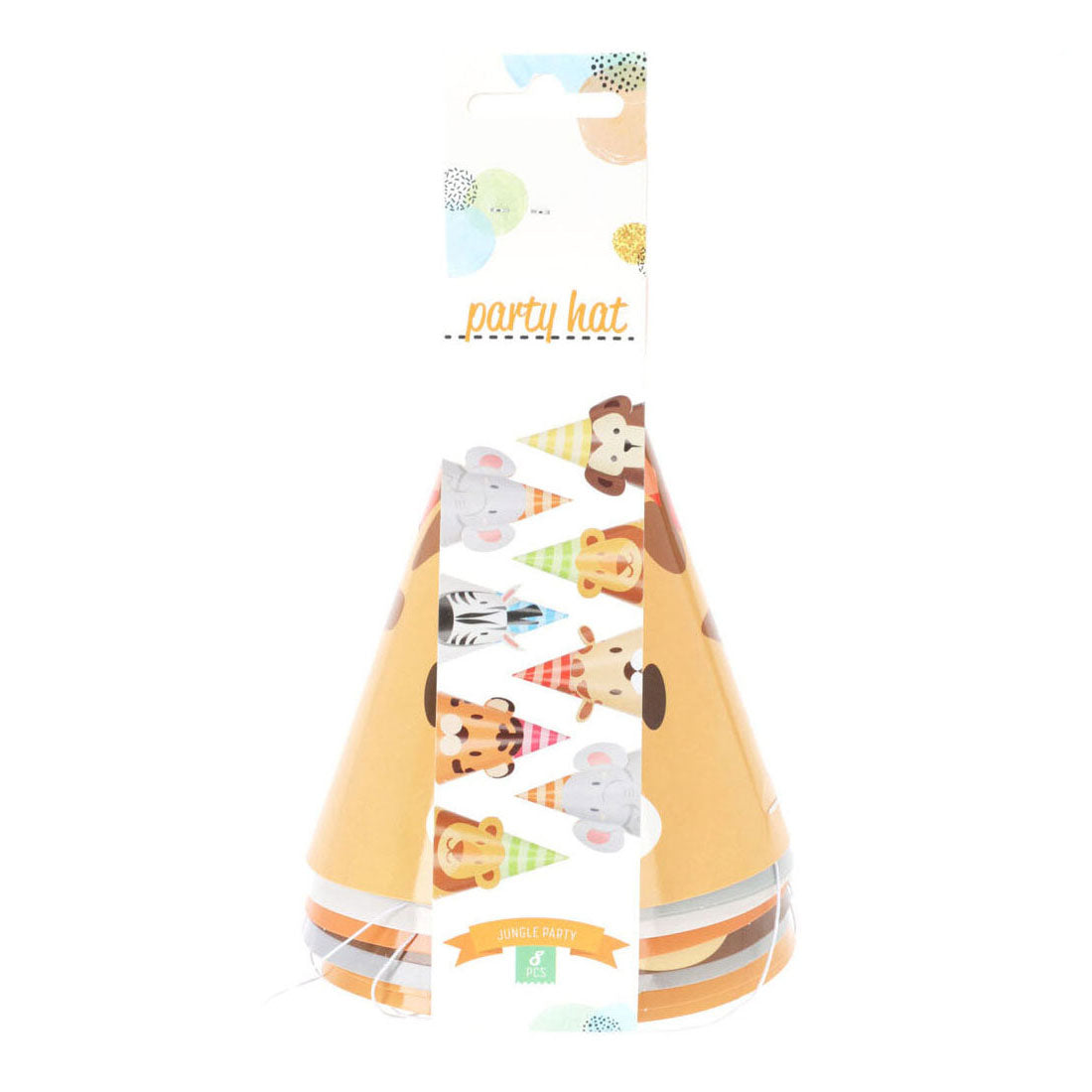 Partyhut Dschungeltiere mit Ohren, 6-tlg.