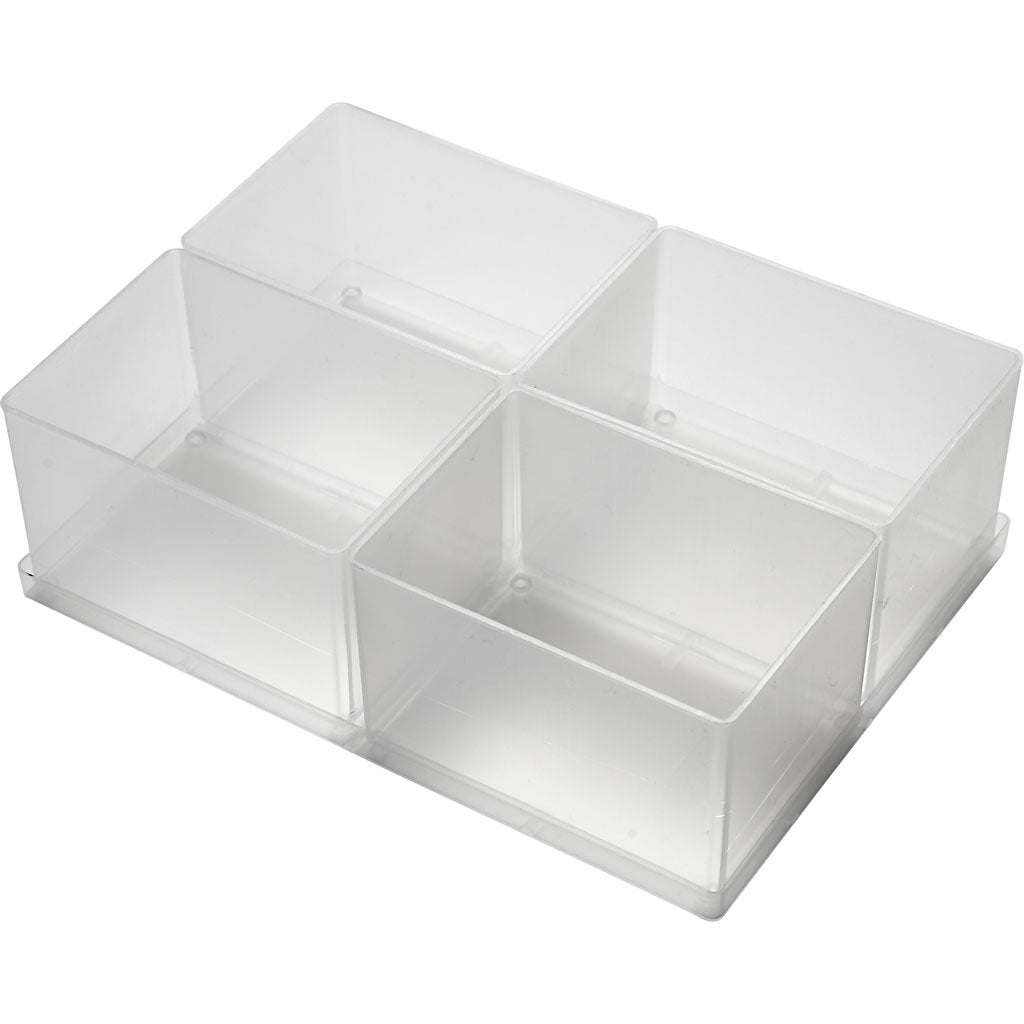 Raaco insert box, size ba7-1, height: 80 mm, dimensions: 109 x 79 mm, 4 pieces in a box