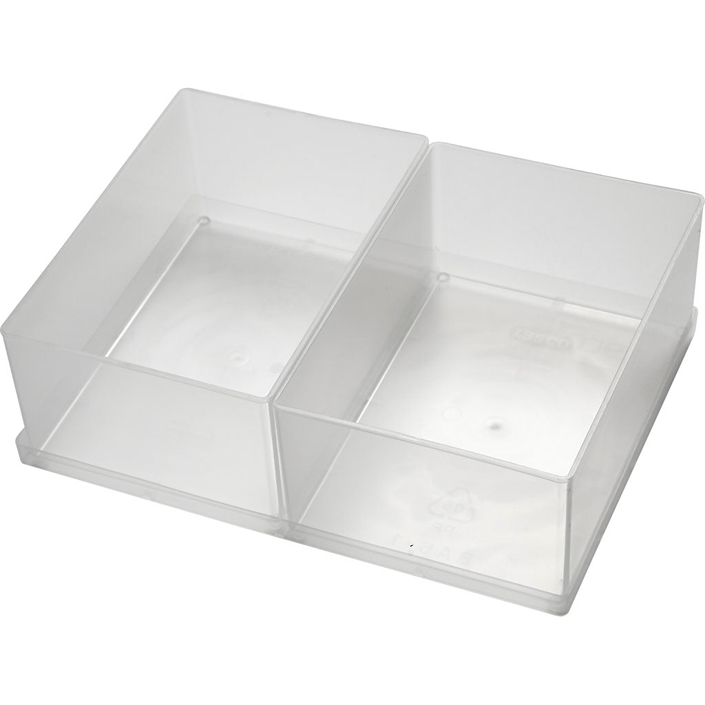 Raaco insert box, size ba6-1, height: 80 mm, dimensions: 157 x 109 mm, 2 pieces in a box