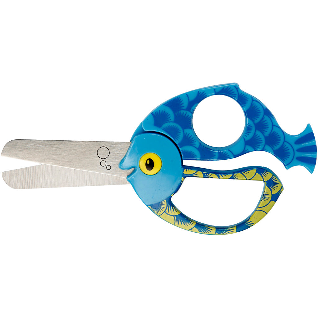 Fiskars kinderschaar met dierenmotief, vis, l: 13 cm, 1 stuk