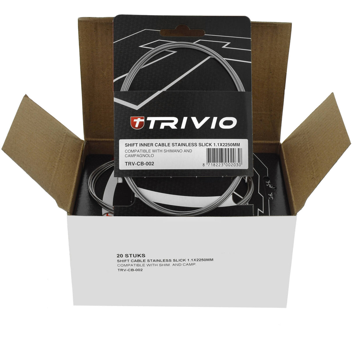 Trivio - derailleur inner cable stainless steel slick 1.1x2250mm - 20 pcs.