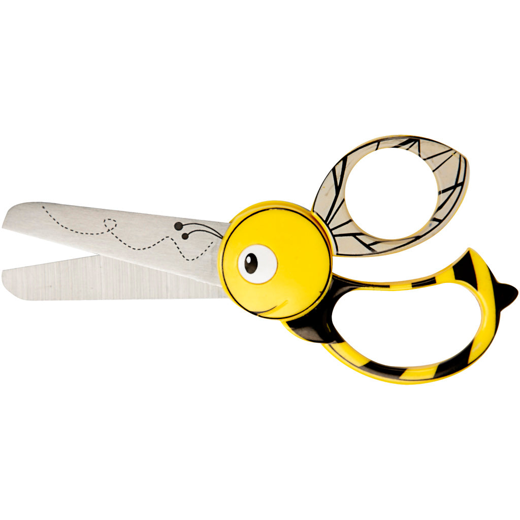 Fiskars children's scissors with animal motif, bee, l: 13 cm, 1 piece