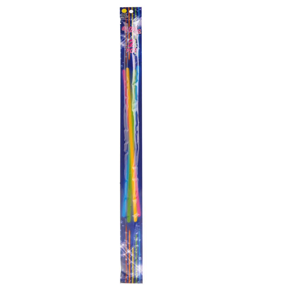 Mega glow in the dark sticks, 2 pcs.