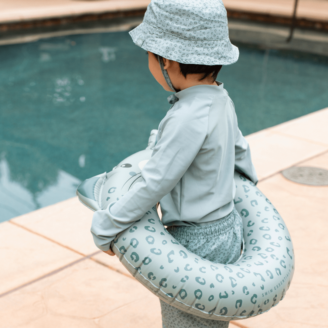 Leopardo | banda de natación de animales verdes Ø 55 cm