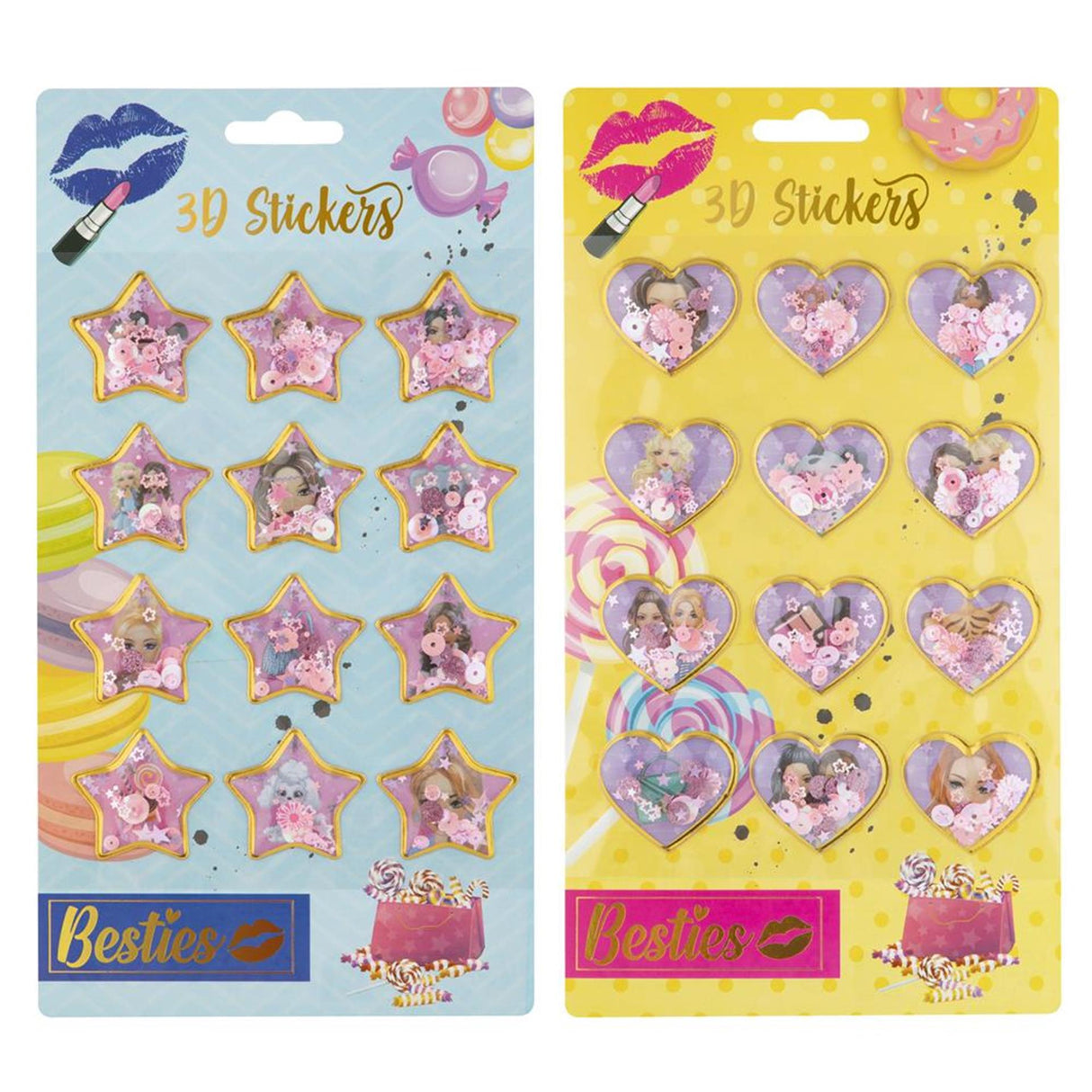 Besties 3D sticker sheet